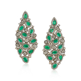 PAIR OF EMERALD AND DIAMOND EARRINGS -    - Fine Jewels and Silver