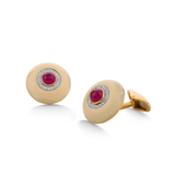 PAIR OF RUBY AND DIAMOND CUFFLINKS -    - Fine Jewels and Silver