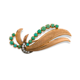 TURQUOISE AND DIAMOND BROOCH-  -Fine Jewels and Silver (Apr 30-May 02, 2024)
