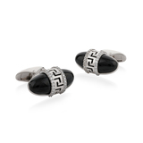 PAIR OF ONYX AND DIAMOND CUFFLINKS -    - Fine Jewels and Silver