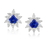 PAIR OF TANZANITE AND DIAMOND EARRINGS -    - Fine Jewels and Silver