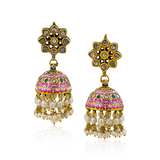 PAIR OF PERIOD DIAMOND ‘POLKI JHUMKIS’ OR EARRINGS -    - Fine Jewels and Silver