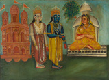 Untitled (Krishna, Balarama and Yashoda)-Early Bengal School-Summer Online Auction (Jun 26-27, 2024)