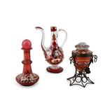 SET OF THREE GLASS OBJECTS -    - REDiscovery 2.0