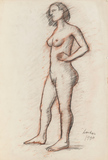 Untitled (Standing nude) - F N Souza - Works From a Distinguished Private Collection: Francis Newton Souza | Day Sale