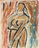 Untitled (Standing Nude) - F N Souza - Works From a Distinguished Private Collection: Francis Newton Souza | Day Sale