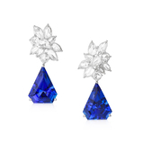 PAIR OF TANZANITE AND DIAMOND EARRINGS -    - Fine Jewels and Silver