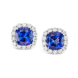 PAIR OF TANZANITE AND DIAMOND EARRINGS -    - Fine Jewels and Silver