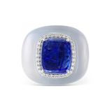 TANZANITE, CHALCEDONY AND DIAMOND RING -    - Fine Jewels and Silver