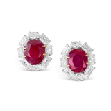 A MAGNIFICENT PAIR OF BURMESE RUBY AND DIAMOND EARRINGS -    - Fine Jewels and Silver