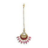 SPINEL AND DIAMOND ‘POLKI’ ‘MAANG TIKA’ OR FOREHEAD ORNAMENT -    - Fine Jewels and Silver