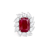 BURMESE RUBY AND DIAMOND RING -    - Fine Jewels and Silver