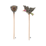 SET OF TWO: GEMSET PINS -    - Fine Jewels and Silver