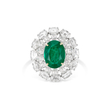 EMERALD AND DIAMOND RING -    - Fine Jewels and Silver