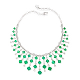 EMERALD AND DIAMOND NECKLACE -    - Fine Jewels and Silver