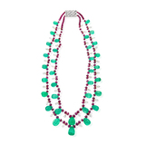 PANJSHIR EMERALD, RUBY AND DIAMOND NECKLACE -    - Fine Jewels and Silver