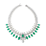 EMERALD, PEARL AND DIAMOND NECKLACE -    - Fine Jewels and Silver