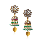 PAIR OF PERIOD GEMSET ‘KARANPHOOL JHUMKIS’ OR EARRINGS -    - Fine Jewels and Silver