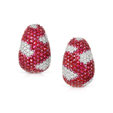 PAIR OF RUBY AND DIAMOND EARRINGS -    - Fine Jewels and Silver