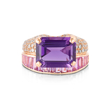 AMETHYST, PINK SAPPHIRE AND DIAMOND RING -    - Fine Jewels and Silver