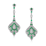 PAIR OF TSAVORITE AND DIAMOND EARRINGS -    - Fine Jewels and Silver