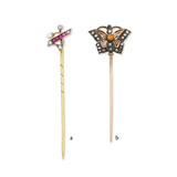 SET OF TWO: GEMSET PINS -    - Fine Jewels and Silver