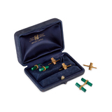 A MALACHITE AND GOLD DRESS SET BY VAN CLEEF & ARPELS -    - Fine Jewels and Silver