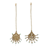 SET OF TWO: CRYSTAL AND PEARL ‘MAANG TIKAS’ OR FOREHEAD ORNAMENTS -    - Fine Jewels and Silver