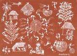 Untitled (Threshing) (Warli) - Jivya Soma Mashe - REDiscovery 2.0