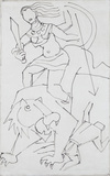 Untitled - M F Husain - Monochrome