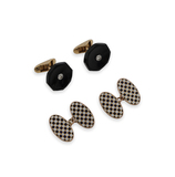 A SET OF TWO CUFFLINKS -    - Monochrome