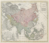 Asia Secundum Legitimas Projectionis Stereographicae Regulas et Juxta Recentissimas Observationes - Johann Matthias Hase - Monochrome