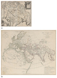 Magni Mogolis Imperium and Orbis Veteribus Notus - Olfert Dapper (1635-1689) and John Arrowsmith (1790-1873) - Monochrome