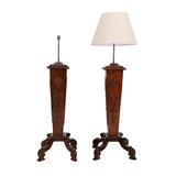 Ornately-carved Floor Lamp -    - The Design Sale