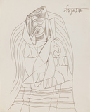 Untitled (Seated Women) - F N Souza - Summer Online Auction