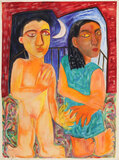 The Balcony - Rekha Rodwittiya - Threads of Saffron