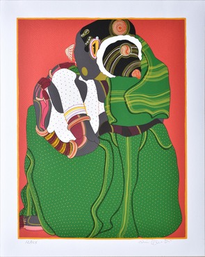 WOMAN IN GREEN AND WHITE