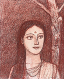 Woman and the Tree - Ganesh Pyne - Spring Live Auction