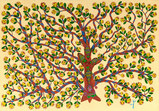 Mahua Tree, Green Parrots and the Goddess Mahua (Gond)  - Jodhaiya Bai Baiga - Spring Live Auction