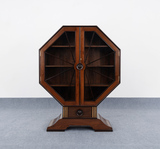 Art Deco Clock-shaped Curio Cabinet -    - The Design Sale