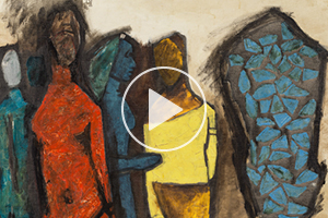 M F Husain, ‘Two Women’, Circa 1950s | Summer Online Auction, 15 - 16 June 2026